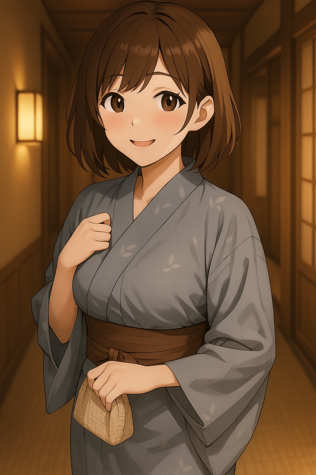 浴衣(グレー)
