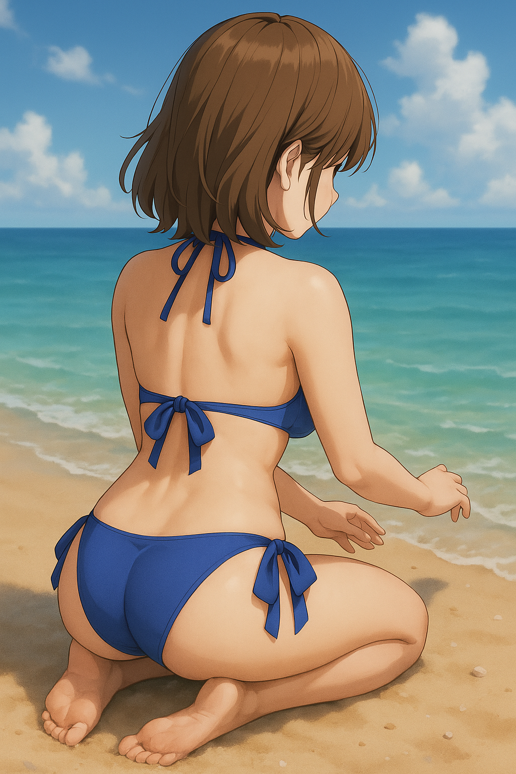 ブルー水着