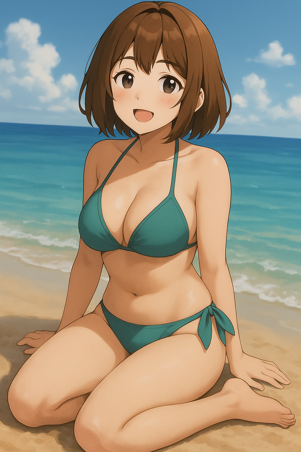 グリーン水着